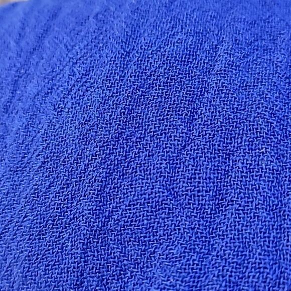 Sea Breeze Royal Blue Tunic Top, High-Low, Crinkled Fabric, Size XXXL - Picture 8 of 9